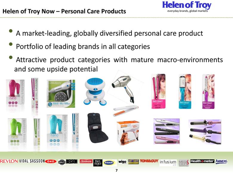 7 everyday brands, global markets Helen of Troy Now – Personal Care