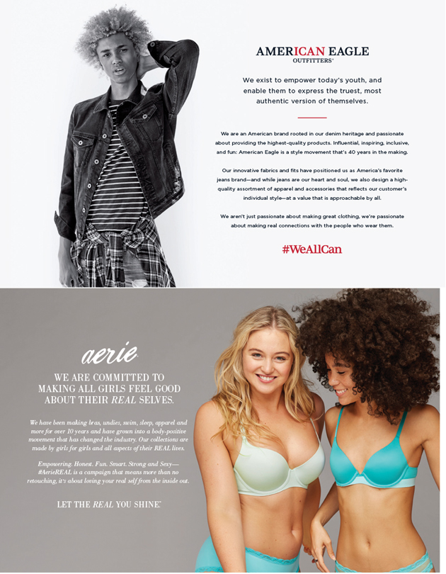 American Eagle Outfitters, Inc. - Aerie Continues to Challenge the Intimate  Apparel Industry to Change How Women Shop for Bras