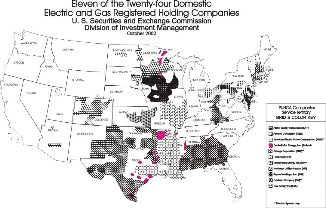 Maps of Service Areas for Registered Companies