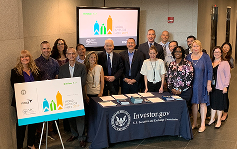 Staff at SEC’s Washington, DC headquarters celebrated the kickoff to World Investor Week.