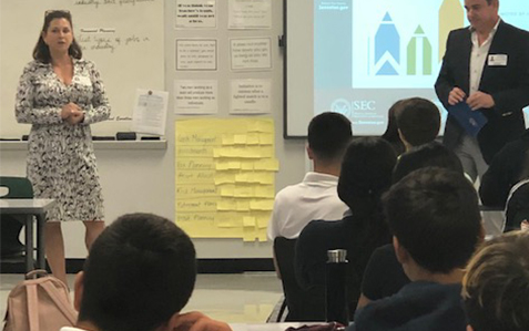  Staff from the Miami Regional Office talked to students at Southwest High School during World Investor Week