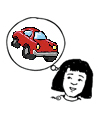 Girl dreaming of a car
