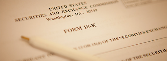 image of paper 10-K form