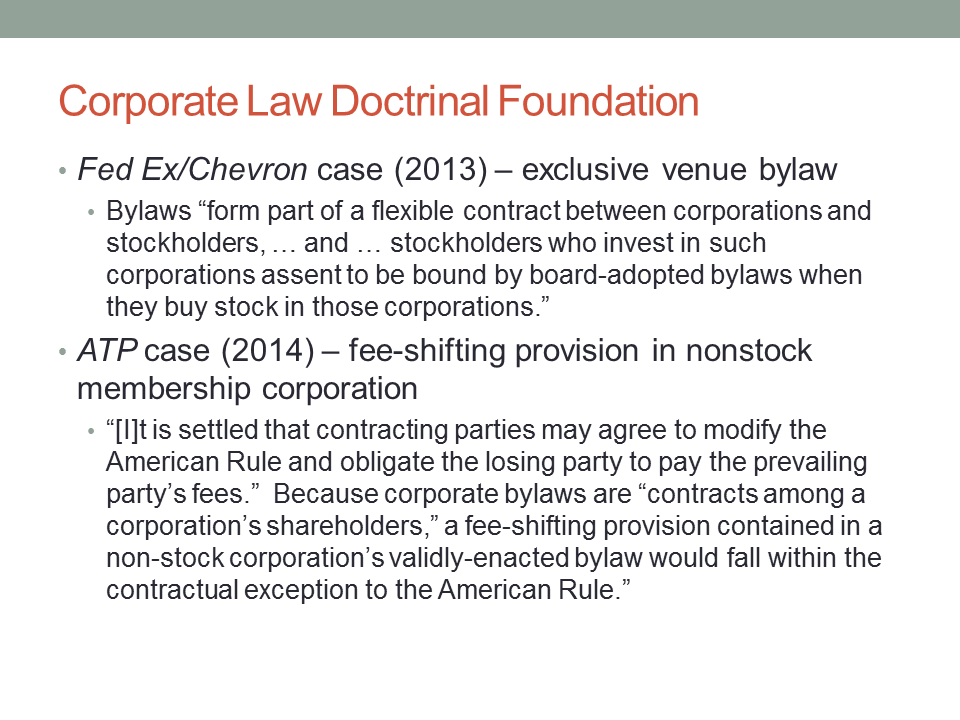 Corporate Law Doctrinal Foundation